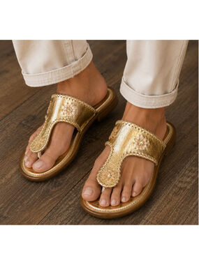 Women's Mila Pachi Silver Gold Leather Sandals Size 9 Summer